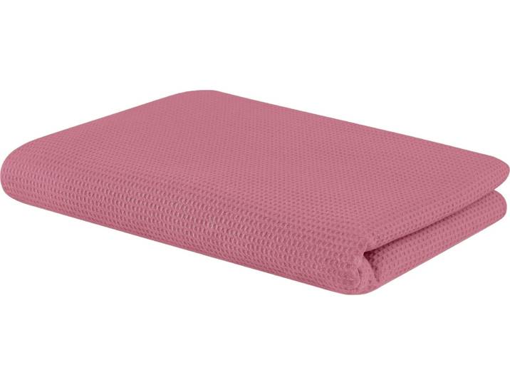 Wohndecke SETEX Waffeldecke , rosa, B:150cm L:200cm, Baumwolle, Wohndecken, Wohndecke, aus Waffelpiqué, auch als Tagesdecke geeignet, Kuscheldecke