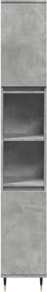 vidaXL Iron Freestanding Bathroom Cabinet Concrete Grey 190cm H X 30cm W X 30cm D