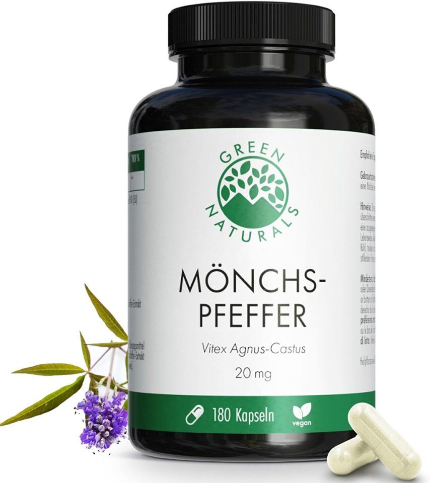 GREEN NATURALS Mönchspfeffer 20mg Hochdosiert Kapseln 180stk
