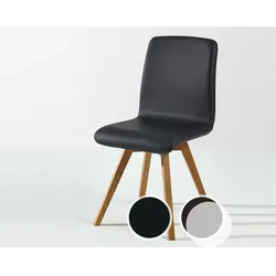Schösswender »Karla« Wildeiche Massivholz Stuhl Echtleder Laguna soft braun