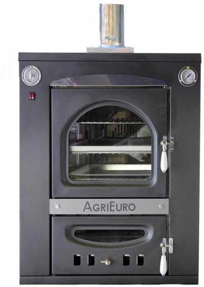 AgriEuro Premium AgriEuro Medius 60 Inc - Einbau-Holzbackofen aus Stahl - Umluftbackofen