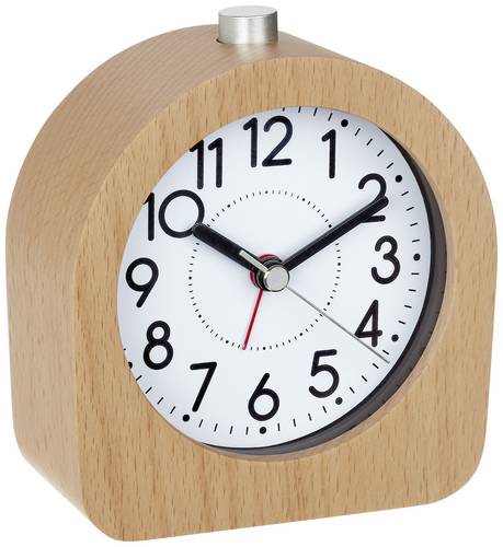 TFA Dostmann 60.1038.05 Quarz Wecker Buche Alarmzeiten 1