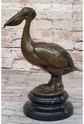 Bronzhaus Hand Made Original Artwork By Milo Stork Bird Real Bronze Sculpture Figurine