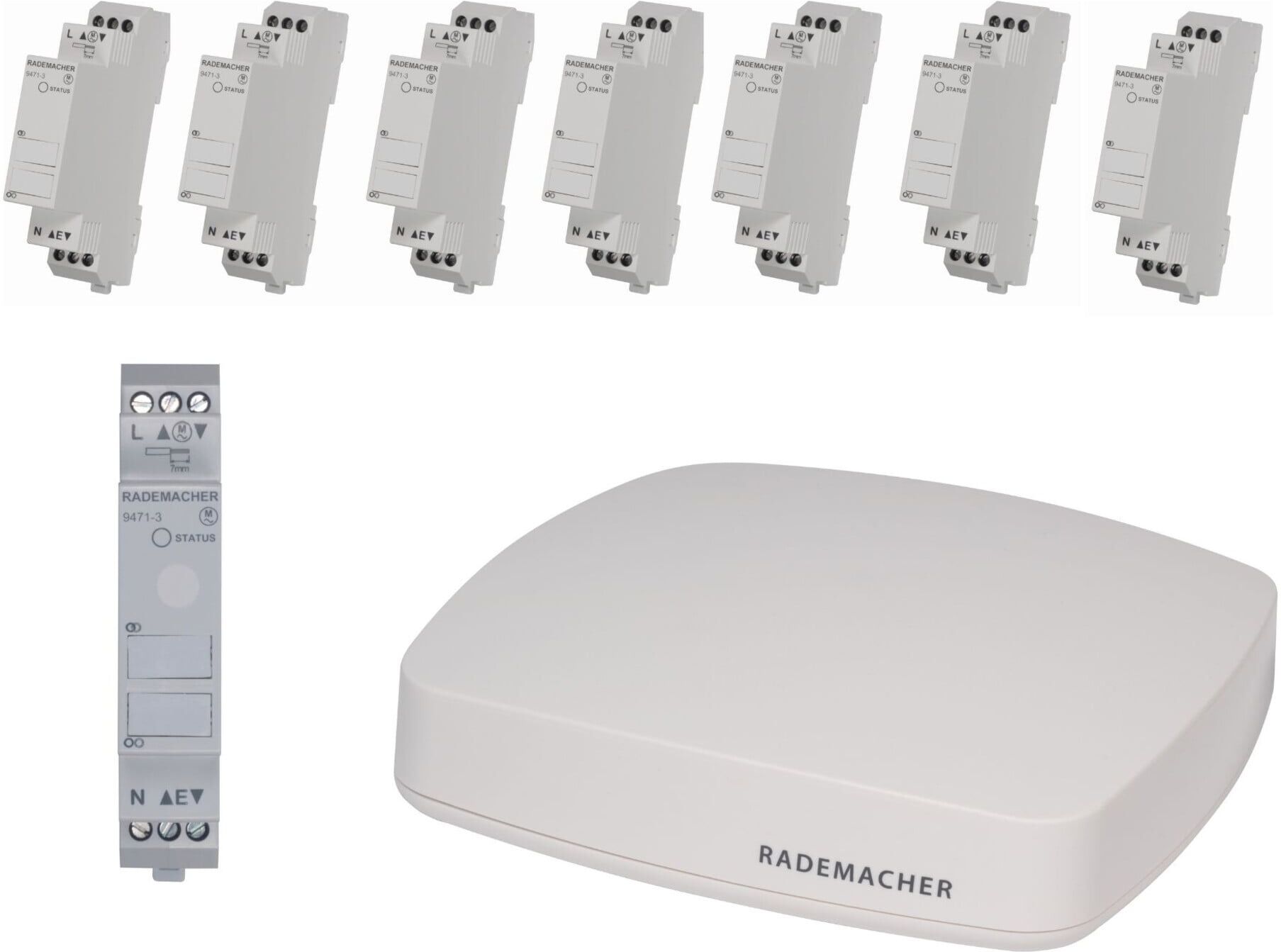 Rademacher Starterpaket Beschattung 3 Hutschiene Rohrmotor VK 0499)