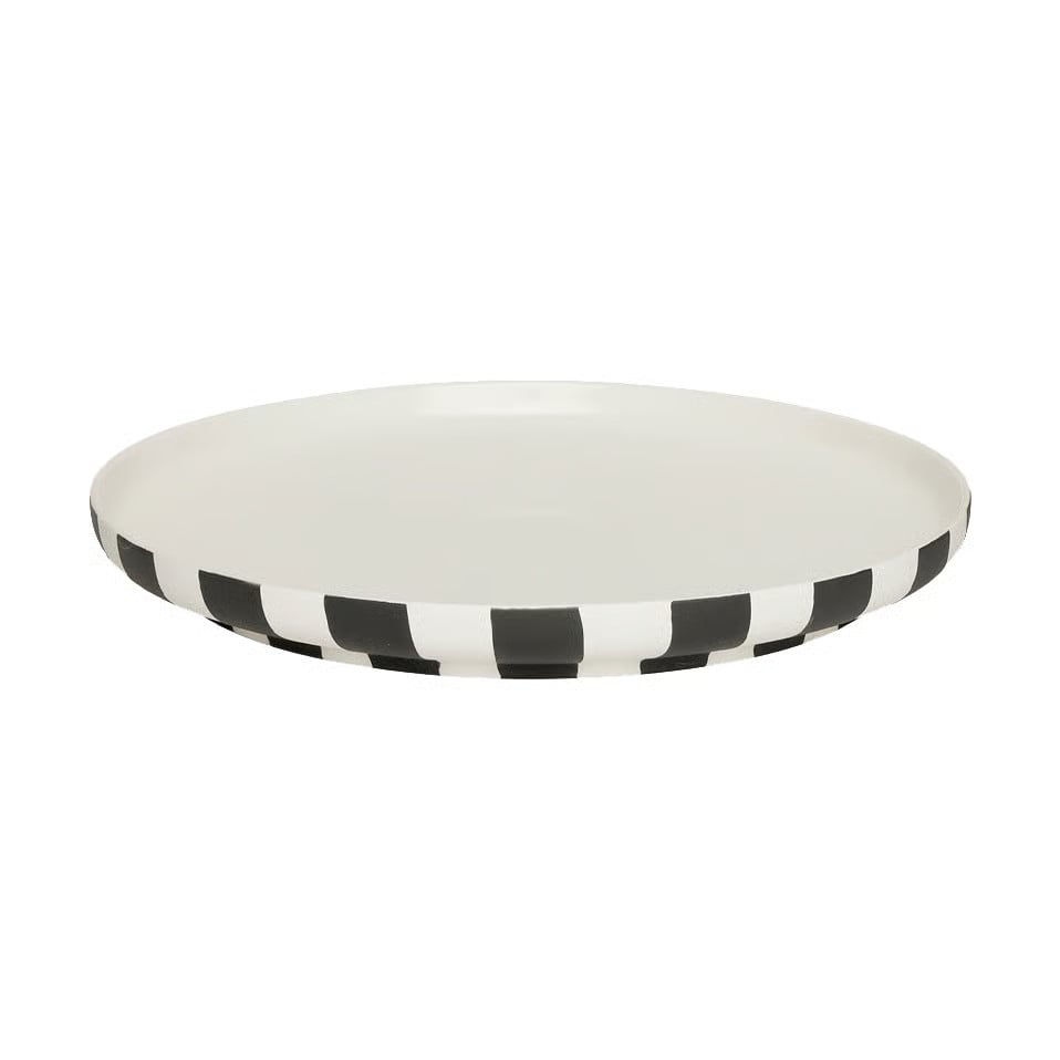 OYOY Toppu dinerbord Black-white Ø26,5 cm
