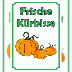 HB-Druck Verkaufsschild Schild Kürbis Hochkant A5 (148x210mm)