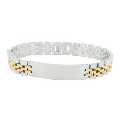 Gliederarmband ADELIA´S "Armband – Gliederarmband aus Edelstahl 21 cm", silber, Armbänder, Damen, 21cm, Edelstahl, Gliederarmband, Perfekt als Geschenk zum Jubiläum
