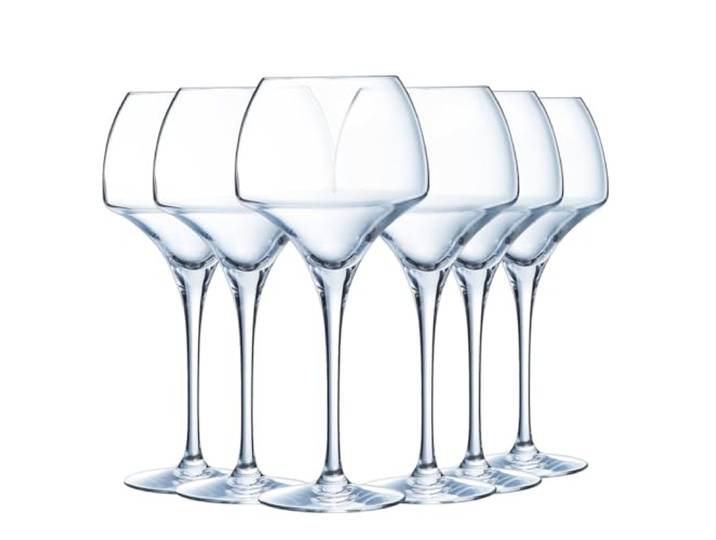 Chef & Sommelier Verre à Vin Open Up 55 cl Lot de 6 Cristallin Krysta ultra résistant\, verre à pied pour dégustation\, compatible lave-vaisselle\, fabriqué en France
