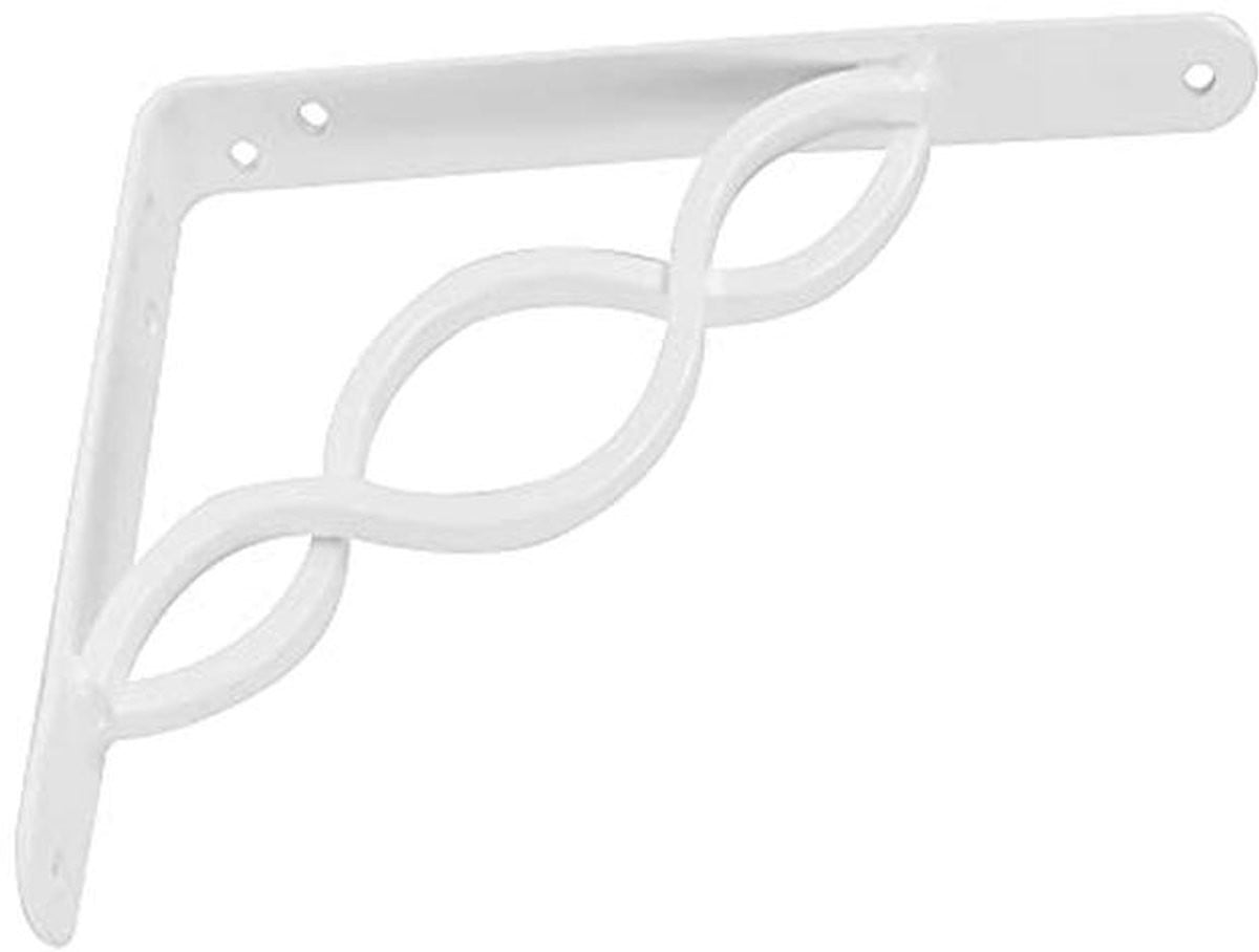 Witte hoekhouder voor rekken, 200 x 150 mm