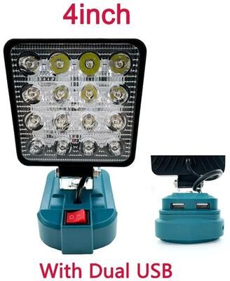 Uplift Treasures Cordless LED Work Light For Makita 4inch With Dual Usb