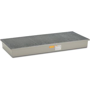 CEMO Auffangwanne 220/3, 7083, aus GFK, 188 x 85cm, mit Stahl-Gitterrost, 220 Liter