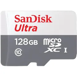 Sandisk Ultra (128 GB, microSDXC, U1, UHS-I), Speicherkarte, Grau