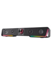 SPEEDLINK GRAVITY RGB Stereo Soundbar black Die erweckt anspruchsvolle Gaming-Klangwelten mit atemberaubender Qualität zum Leben. Begleitet wird der exzellente Stereo-Sound von einer strahlend bunten RGB-Beleuchtung die für jede Session eine angenehme Atm (SL-830200-BK)