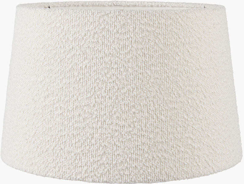 Mercury Round Boucle Lamp Shade (Uno) White 29cm H x 45cm W x 45cm D
