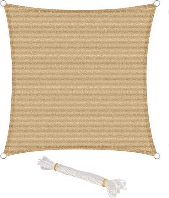 In And Outdoormatch Schaduwdoek Rechthoekig HDPE Bruin Beige 4 x 5 m