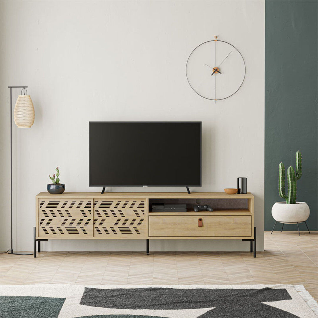Brayden Studio Hubertine TV Stand for TVs up to 60" Natural 60"