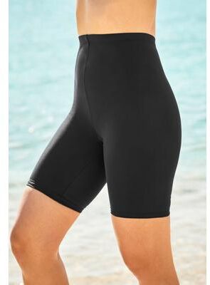 Plus Size Women's Tummy Control Swim Short by Swim 365 in Black (Size 14) Swimsuit Bottoms