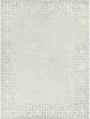 EXQUISITE RUGS Caprice Hand-tufted New Zealand Wool Silver/Ivory Area Rug.