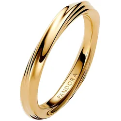 Pandora 163888C00 Damenring Gedreht Goldfarben, 58/18,5