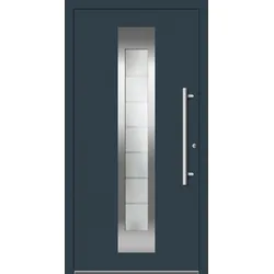 RC2 Haustür "FIONA" Aluminium-Kunststoff Lagertür 71 mm Anthrazit Anthrazit RAL 7016 innen öffnend DIN rechts