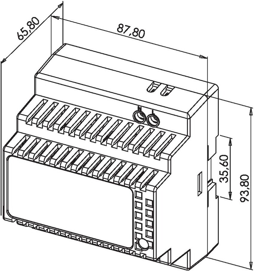 Alimentation à découpage rail DIN 5MOD 5 A 60 W HERACLES PCA-ALIMRD125