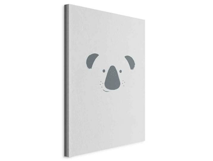 Leinwandbild Smiling Koala Grau/Hellgrau