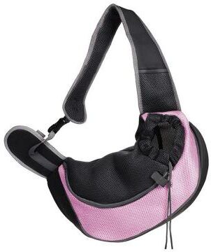 Uplifted Goods Breathable Mesh Pet Sling Shoulder Carrier pink s