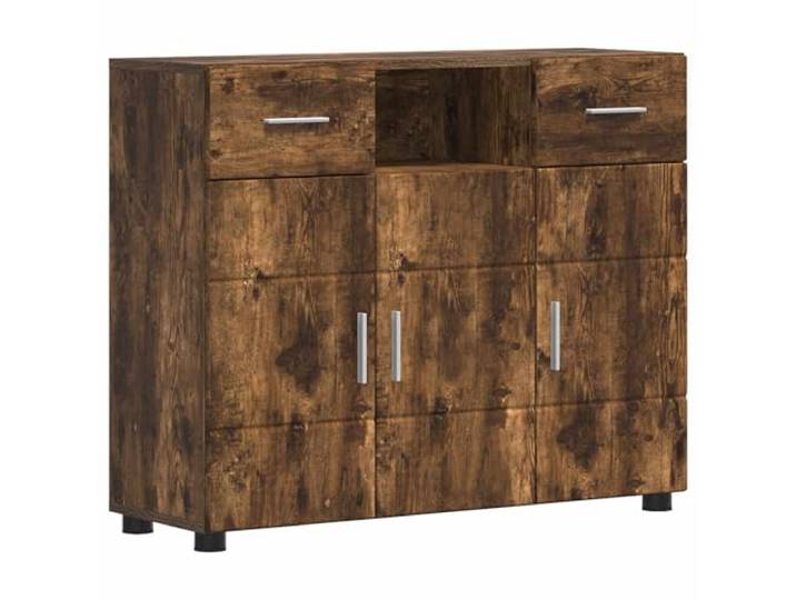 Schubladenschrank Eiche geräuchert 88,5 x 30,5 x 73 cm Für moderne Innenräume, mattes Finish, pflegeleicht, für Zuhause und Büro