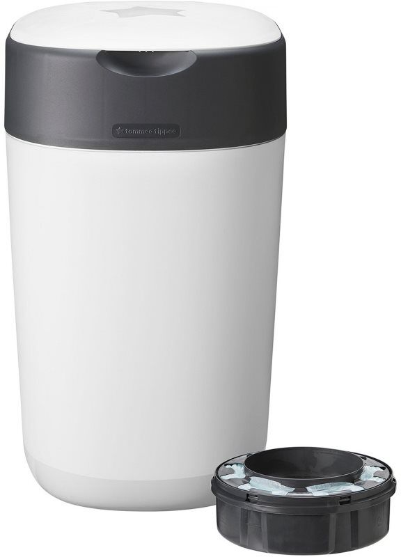 Tommee Tippee Twist & Click White Windelmülleimer + Ersatzkassette für Eimer 1 St.