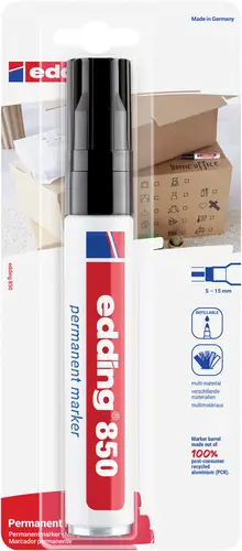 Edding 4-850-1-4001 Permanentmarker Schwarz wasserfest: Ja