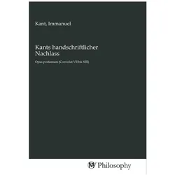 Kants handschriftlicher Nachlass, Sachbücher von Immanuel Kant