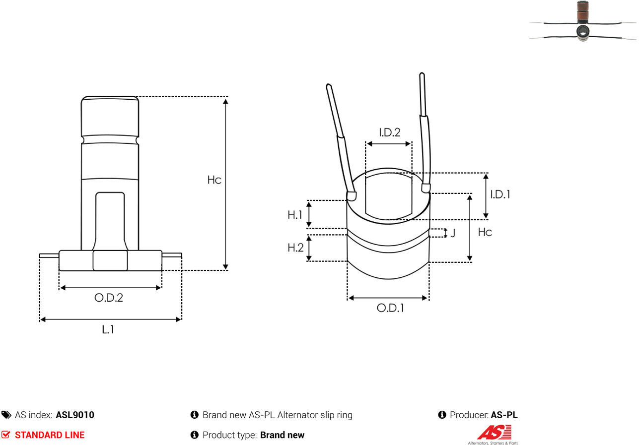 As-Pl Schleifring, Generator Asl9010