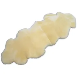 TEPPICH Schaffell Läufer medizinisch gegerbt creme 190 cm