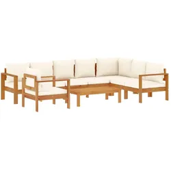 vidaXL, Gartenlounge, Matenville (Eckteil + Stuhl + 3x Sofa + Tisch)