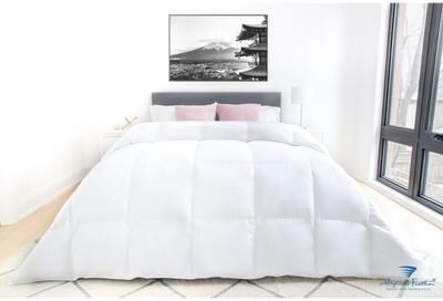 Highland Feather 800 Loft European White Down Granoble Duvet/Comforter 500TC Casing with Corner Ties