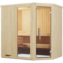 Weka Sauna Varberg 1 / 7,5 kW Bio-Kombiofen BioS inkl. Steuerung Ganzglastür und Fensterelement