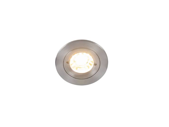 Spot encastrable intelligent acier rond IP44 incl. Wifi GU10 -