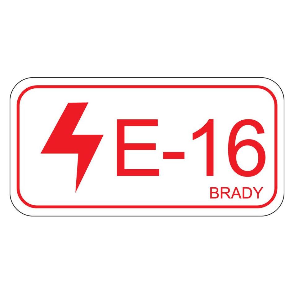 Brady Etiketten für Energiequellen, elektrischer Bereich (ENERGY TAG-E-16-75X38MM-SA/5)