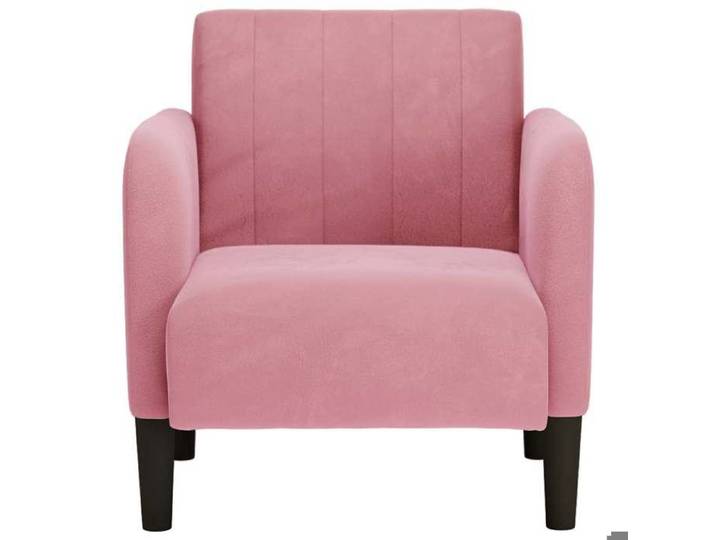 Best2026@Fauteuil SHIELDPRO® - maximal: 110 kg - Fauteuil-chaise simple avec accoudoirs rose 54 cm velours4137
