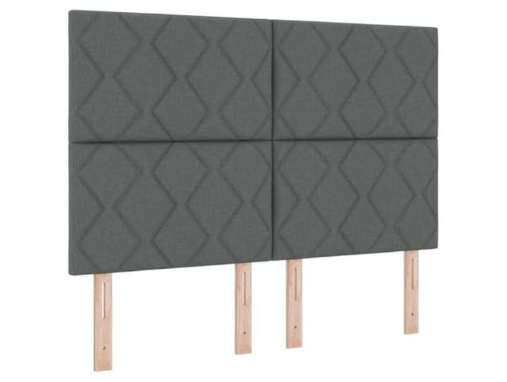 Makastle Kopfteil Dunkelgrau Stoff 160 x 128 cm Höhenverstellbar 118/128 cm
