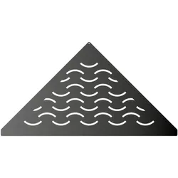Duschablage V2A (gleichschenklig) Design-Wave - schwarz matt