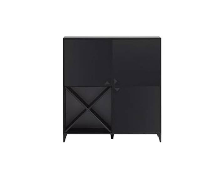 LOOKS by Wolfgang Joop Highboard Classic, schwarz matt, 120 x 39 x 130 cm