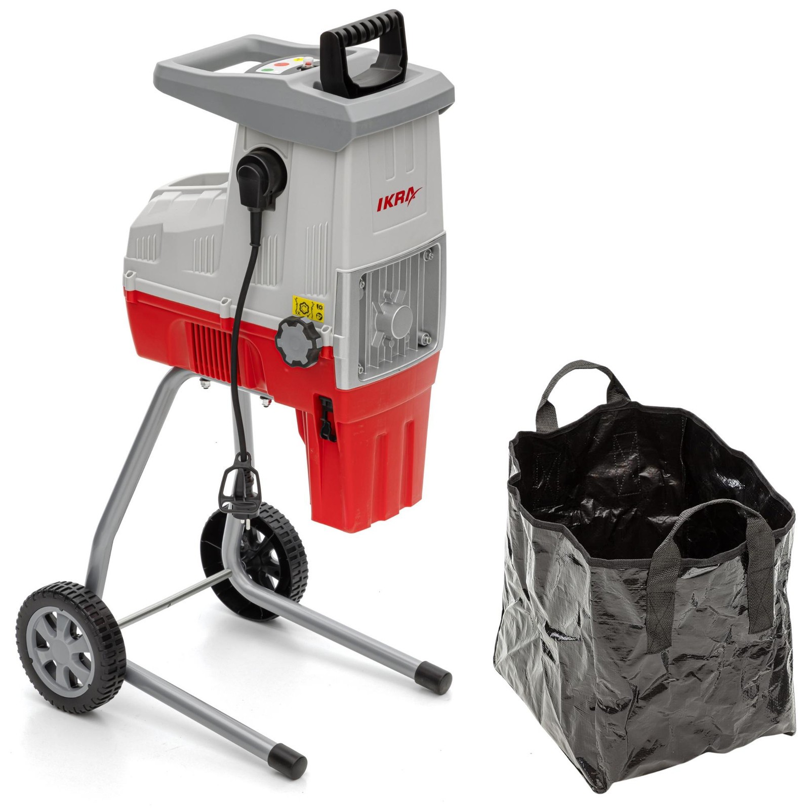 IKRA Elektro takkenhakselaar ILH 3000 S, 3000 W, geschikt voor takken tot 44 mm met automatische invoer en 45 liter opvangbak