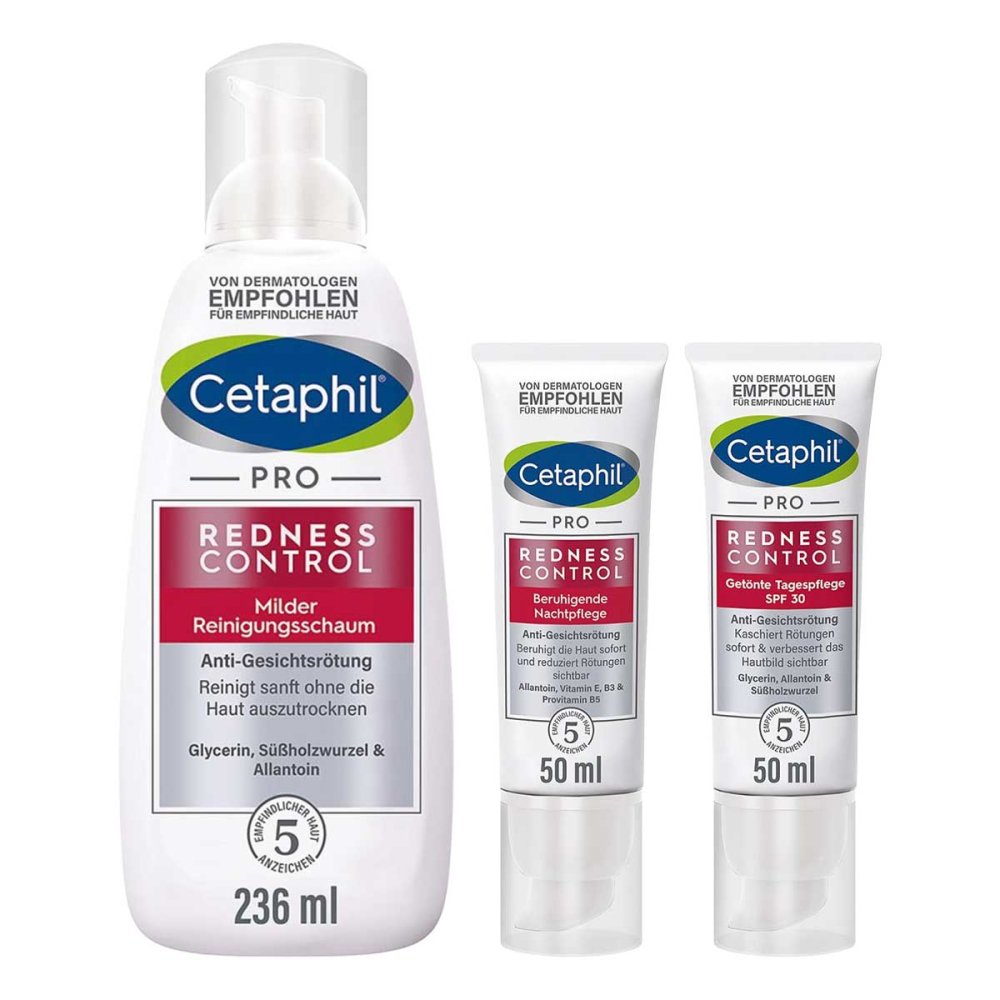 Galderma Laboratorium GmbH Cetaphil Pro Rednesscontrol Reinigungsschaum + Tagespflege + Nac 08107434