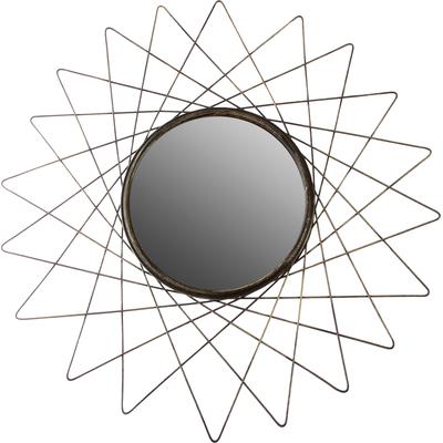 Dekospiegel "Equlips", gold (goldfarben), B:60cm H:60cm T:2cm, Metall, MYFLAIR MÖBEL & ACCESSOIRES, Spiegel, Wandspiegel, Landhaus, rund, gold, Rahmen aus Metall