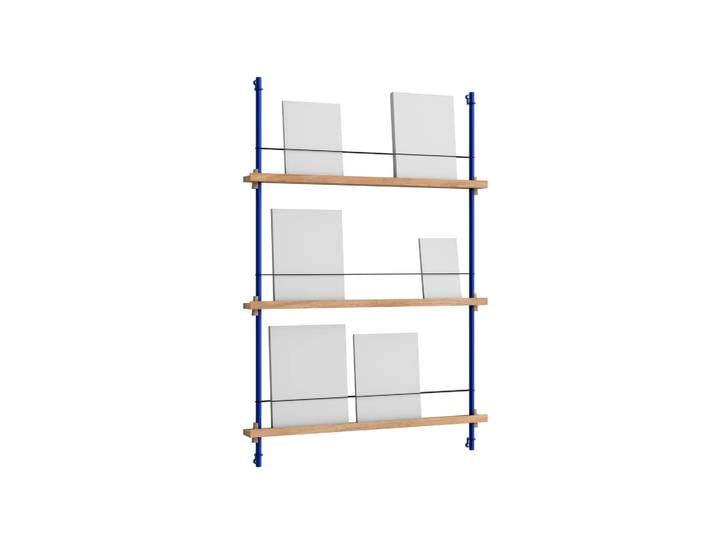 MOEBE Porte-revues Magazine Shelving Chêne-deep blue, 85x115x7 cm, MS.115.1