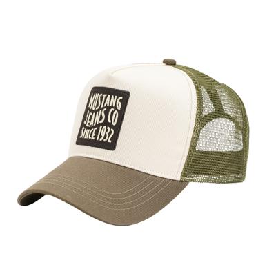 Trucker Cap MUSTANG "Hunter", Herren, grün (olive, varied), Materialmix, mehrfarbig, Caps, mit Netzeinsatz, größenverstellbar, mehrfarbig