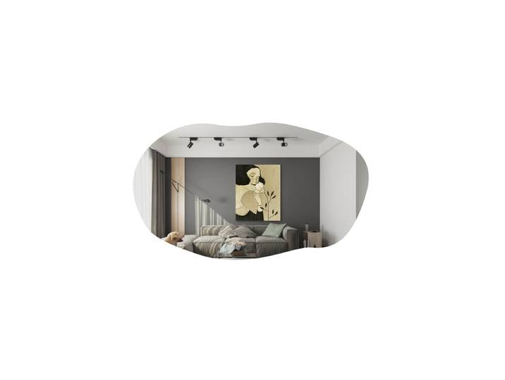 Miroir en bois Lossa - 52 x 89 cm - Noir