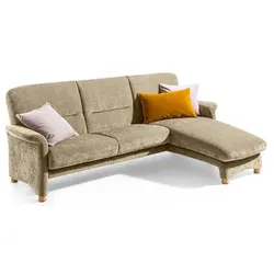 Segmüller Werkstätten Sofa inkl. Longchair Bora Stoff Silber