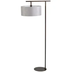 Stehlampe Stehleuchte Wohnzimmerlampe Dunkelbraun Stahl H 161,6 cm 1 Flammig